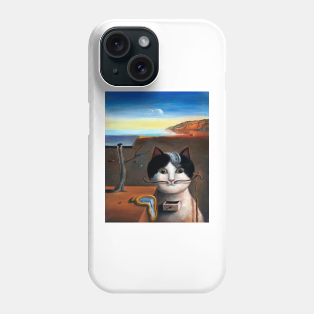 Surrealist Cat Phone Case by Mario-designs