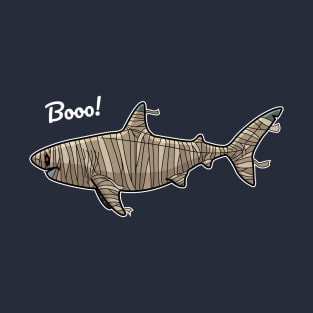 Booo Mummy Shark Funny Gift Women Men Boys Girls T-Shirt