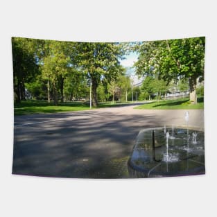 Spring Fountain Tapestry