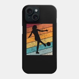 Female Soccer Football Outdoor Sports Retro Sunset Design Phone Case