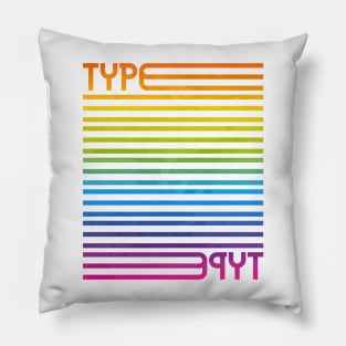 Type Stripes (Full Spectrum) Pillow