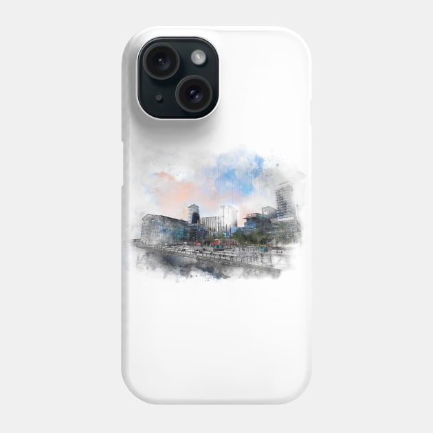 Salford Quays - Media City Phone Case by Phil Shelly Creative