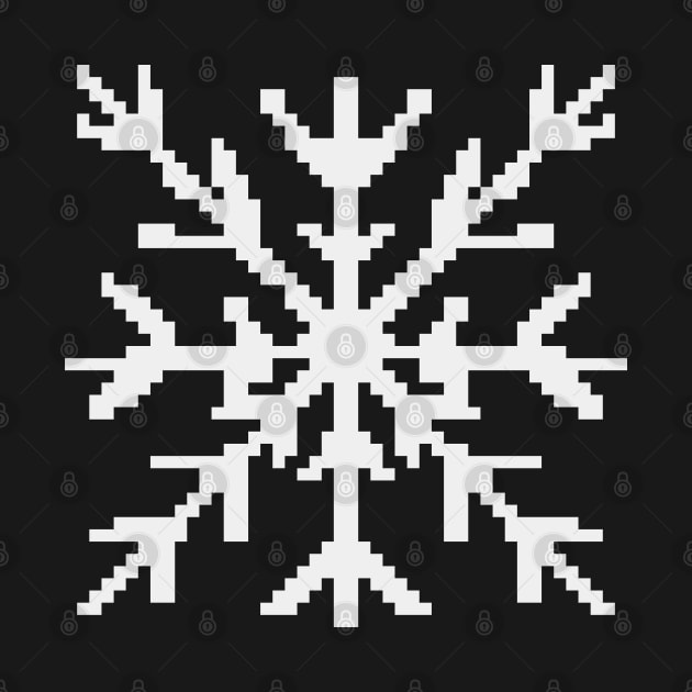 White snowflake pixel art by Xatutik-Art