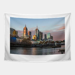 Melbourne Skyline from Southbank, Melbourne Australia. Tapestry