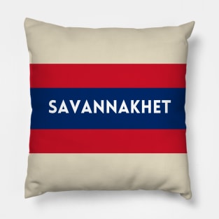 Savannakhet City in Laos Flag Colors Pillow