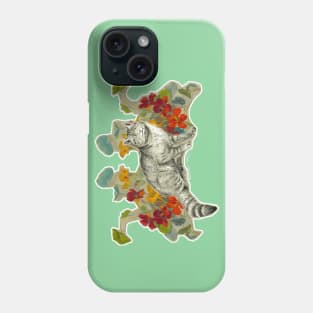 Cat and flowers Phone Case