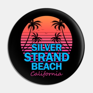 Silver Strand State Beach California Retro Wave 80s Pin