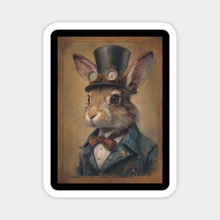 Steampunk Rabbit Magnet