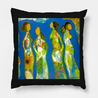 Four Lovelies (1 in a series of 4) Pillow