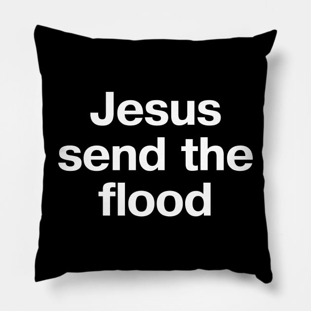 Jesus send the flood Pillow by TheBestWords