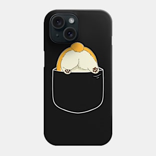 Funny Pocket Corgi Butt Humor Design for Cute Corgi Dog Owner and Lover Gift Phone Case