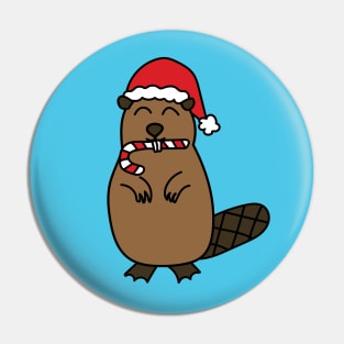Christmas Beaver Pin