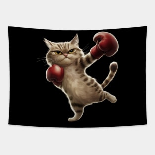 Boxing Cat Boxer Funny Cat Graphic Tapestry