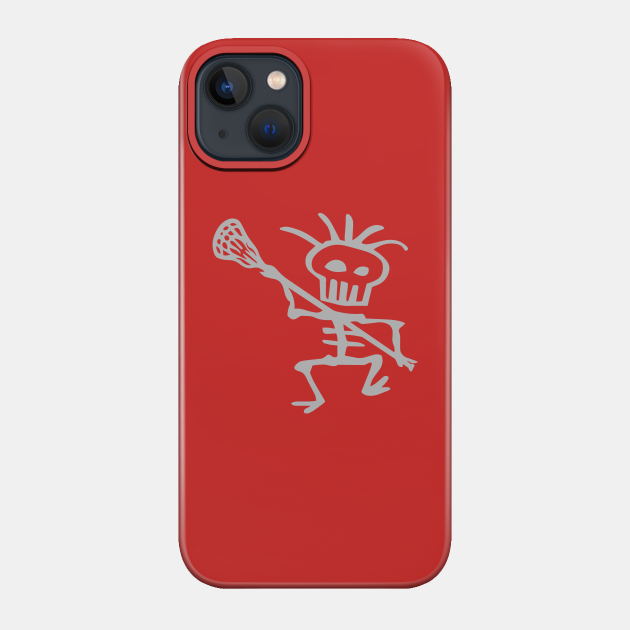 Clean Bones logo Gray - Lacrosse - Phone Case