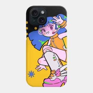 Retro Cyberpunk Anime Girl! Phone Case