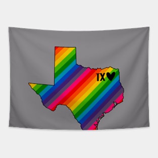 USA States: Texas (rainbow) Tapestry