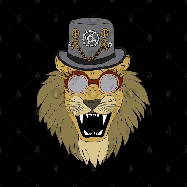 Roaring Steampunk Lion by HotHibiscus