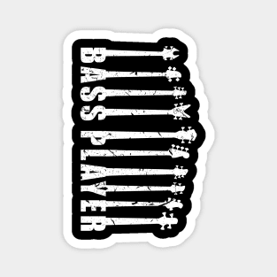 BASS PLAYER with bass guitar necks funny bassist gift Magnet