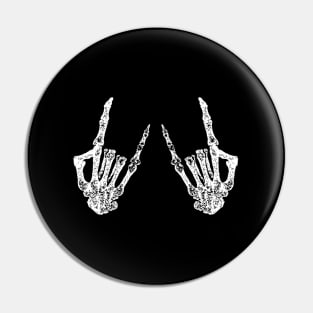 Skeleton Rocker Halloween Pin