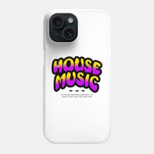 HOUSE MUSIC  - Bubble Outline Two Tone (black/gold/purple) Phone Case