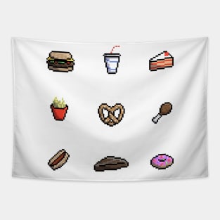 Pixel Food Tapestry