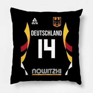 Dirk Nowitzki Retro Germany Euro National Basketball Fan Design Pillow