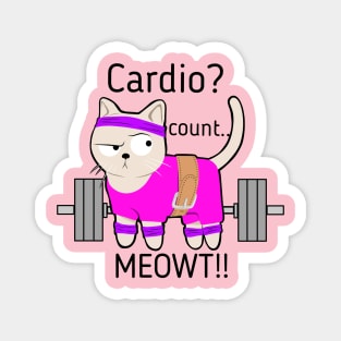 Cardio, count meowt Magnet