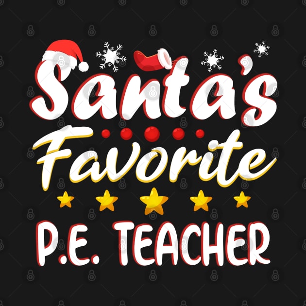 Santa's Favorite PE Teacher physical education Christmas Xmas gift by mahmuq