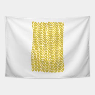 Hand Knit Yellow Tapestry