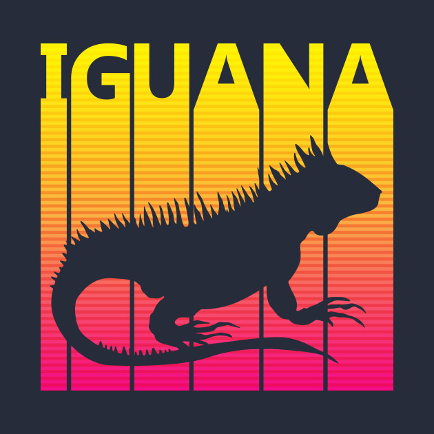 Funny Retro Iguana Animal - Iguana - T-Shirt | TeePublic