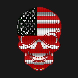 Skull America Glitch T-Shirt