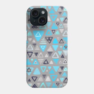 Summer Turquoise Triangles on Grey Phone Case