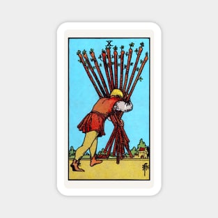 Card #31 - Ten Of Wands - Rider Waite Smith Tarot Magnet