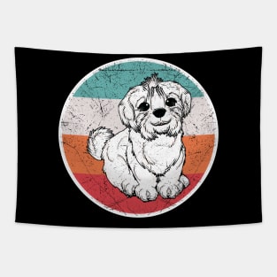 Vintage Retro Maltese Tapestry