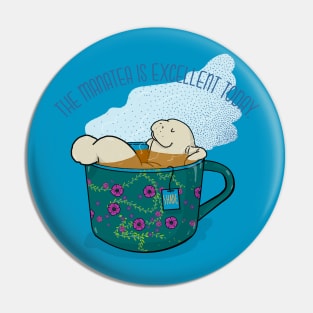 The manatea is excellent today - manatee in teacup infused in shade Pin