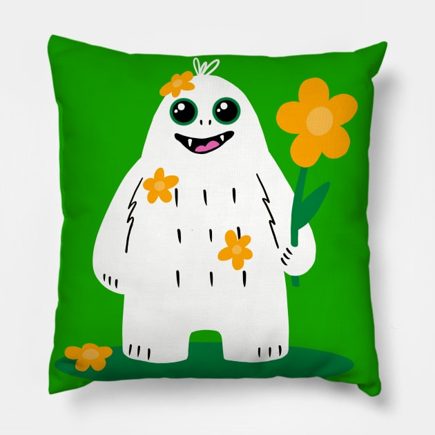 Seasonal Yeti - Spring Pillow by tigerbright