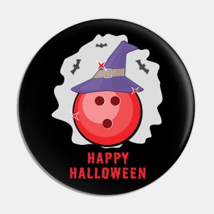 Happy Bowling Halloween - Funny Pin