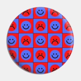 HAPPY AND SAD FACES Pin