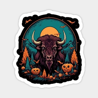 Bison Halloween Magnet