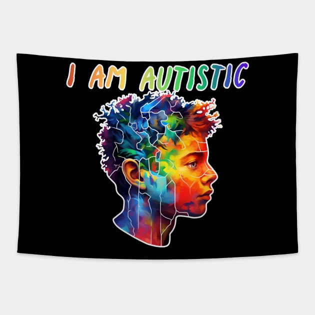 I am autistic Tapestry by beangeerie