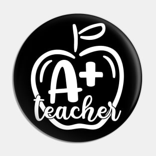 A+ teacher (white) #2 Pin