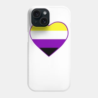 Pride Flag Heart Non Binary Phone Case