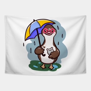 Rainy days duck Tapestry