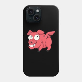 Pig Wings Retro Cartoon Funny Flying Piglet BBQ Phone Case