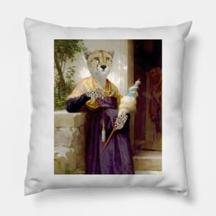 Cheetah Lady Spins Pillow