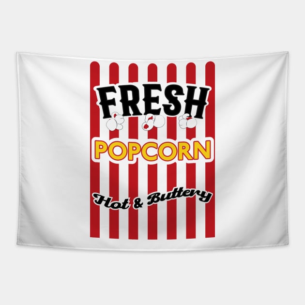 FRESH Popcorn Carnival Costume Cinema Funny Vintage POPCORN Tapestry by Spreadlove