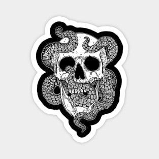 Octopus Tentacles Skull Magnet