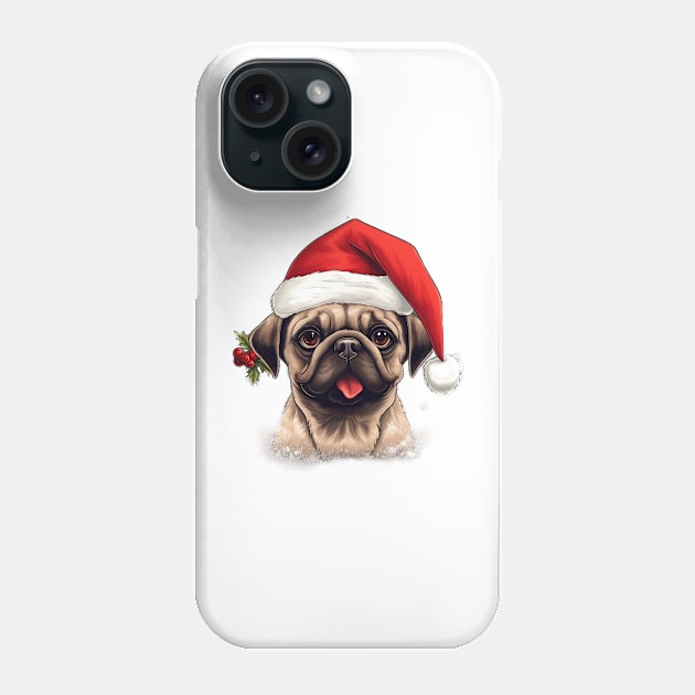 pug Christmas Phone Case by MZeeDesigns