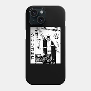 The Magician Tarot Card Black and White Phone Case