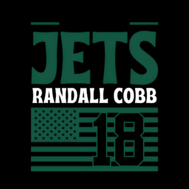 New York Jets Cobb 18 American Flag Football by Lonacrumton